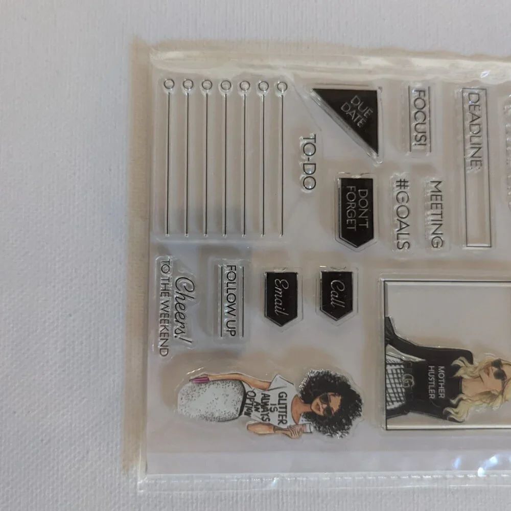 NWT Stamps Rong Rong 22 pc Clear Hampton Art Planner Schedule Fashion Crafts NEW